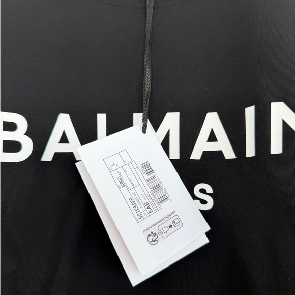 Balmain Black and White Crop Top…NWT - Picture 6 of 6